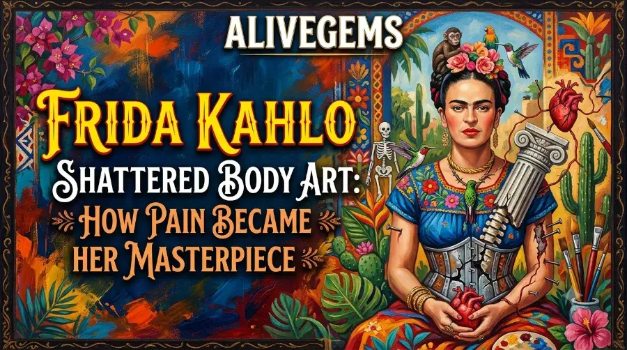 Frida Kahlo shattered body art