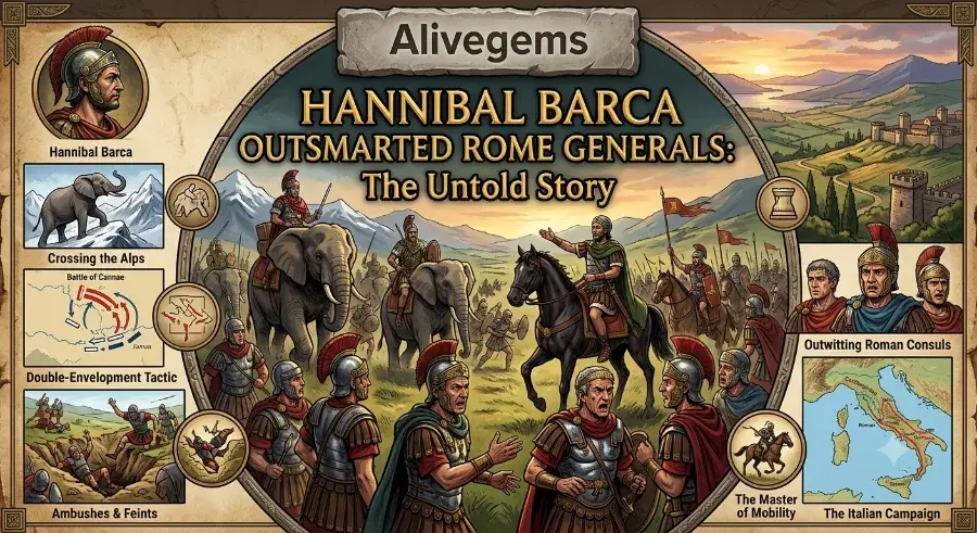 Hannibal Barca outsmarted Rome generals